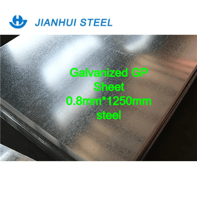 Galvanized GP Sheet 0.8mm*1250mm Steel